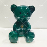 Statue d'ours en résine personnalisée pour cadeau d'amour, décoration intérieure, avec logo, motif cœur ballon, pour sculpture artistique et modèle