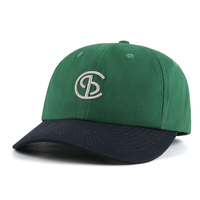 Gorra de Béisbol Personalizada de Alta Calidad, 100% Algodón, con Logotipo Bordado, Estilo Vintage de 6 Paneles, Bicolor, para Hombre