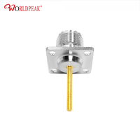 Fournisseur d'usine UHF SO239 Femelle Jack 4-Hole Bride Montage sur panneau SO-239 M Jack avec Boulon M3 25*25mm RF Coax Coaxial Connecteurs