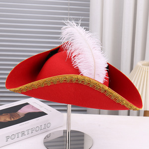 <span class=keywords><strong>Sombrero</strong></span> de Capitán <span class=keywords><strong>Pirata</strong></span> Caribeño a Rayas, Moderno, 100% Algodón, Transpirable, para Adultos, Primavera/Verano, 48-50cm, para Fiesta de Halloween - Product Image 4