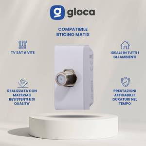 Conector de TV satelital Gloca con tornillo de fijación, tipo F, para montaje en panel, de plástico, juego de 2 - Product Image 2