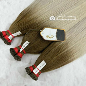 Extensions de cheveux humains I-Tip en kératine de haute qualité, vierges, alignées sur les cuticules, origine Vietnam, styles raides et ondulés, teintes toutes couleurs - Product Image 5