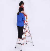 Échelle Domestique Pliante en Aluminium avec Main Courante