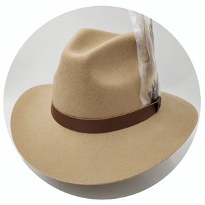 Sombrero Fedora Clásico Unisex de Ala Ancha, Hecho a Mano, de Fieltro de Lana 100%, con Elegante Banda de Cuero, Venta al Por Mayor - Product Image 2