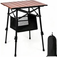 Table pliante en alliage d'aluminium pour l'extérieur, légère, portable, réglable en hauteur, pour le camping, le pique-nique, le barbecue, la plage