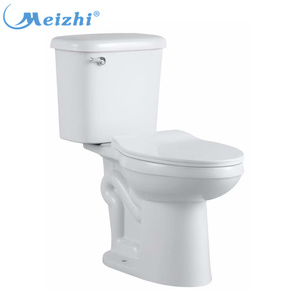 WC a due <span class=keywords><strong>pezzi</strong></span> sifonico in ceramica con scarico a S da 300 mm, in porcellana bianca, a filo muro, sanitario per <span class=keywords><strong>bagno</strong></span> - Product Image 1