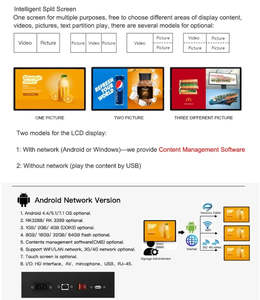 32 inch HD Màn hình LCD Treo tường treo hiển thị kỹ thuật số điện tử bảng menu cho nhà hàng cafe cửa hàng quảng cáo - Product Image 4