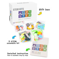 5 Set STEM Kits DC Moteurs Assemblage Électronique Robotique DIY Jouets Construction Science Expériences Projets Cadeaux pour Garçons et Filles