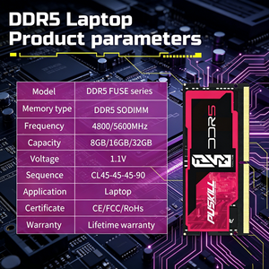 PUSKILL DDR5 32GB 5600MHz โมดูลหน่วยความจำ RAM สำหรับเดสก์ท็อป ดีไซน์สีเขียวดำ ประสิทธิภาพสูง อัปเกรดพีซี - Product Image 3