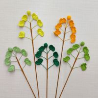 Bouquet fait main au crochet, pièce de décoration intérieure, accents floraux artificiels, feuilles d'eucalyptus et de ginkgo, toutes saisons, fabriqué en Chine