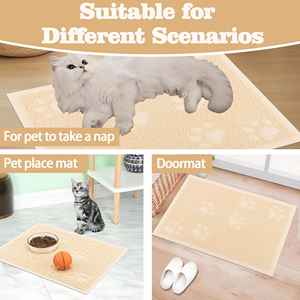 Alfombrilla para Arenero de Gatos de PVC Ecológica y Duradera, Antideslizante, a Prueba de Fugas, con Cubierta Extraíble y Diseño de Animales - Product Image 4