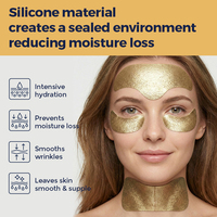 Patchs anti-rides en silicone doré, masque liftant pour le cou, patchs pour les yeux, logo personnalisé