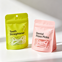 Sac d'emballage personnalisé pour appareil dentaire avec logo, pochette mate refermable de qualité alimentaire pour aligneur orthodontique, sac de rangement médical en plastique