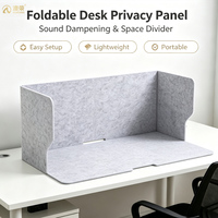 Cloison de séparation acoustique pour bureau, cloison de confidentialité pliable avec tableau d'affichage en feutre pour l'école, le bureau, la bibliothèque