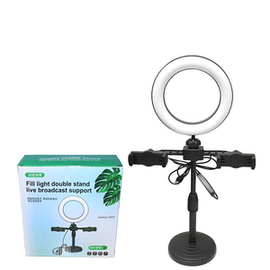 Anneau lumineux LED USB de 16 cm (6 pouces) avec télécommande, support à pince et trépied à deux pieds pour la maison, le bureau, la photographie et les selfies - Product Image 3