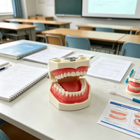 Modèle anatomique dentaire HZMIM Edu, modèle de dents standard avec dents amovibles à visser, démonstration de gencives souples pour la dentisterie