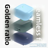 Étui de protection monobloc en silicone liquide couleur unie compatible avec les Apple AirPods 4 Blanc/Noir/Gris avancé pour