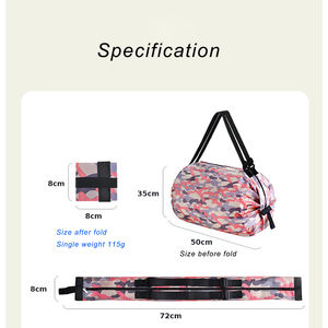 Conception chaude Style coréen pliable sac fourre-tout léger pliable poche Shopper sac résistant à l'eau transport supermarché sac - Product Image 4