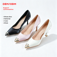 Chaussures pour femmes de luxe sur mesure de haute qualité, logo personnalisé, escarpins en microfibre à talons aiguilles, fabricant en gros