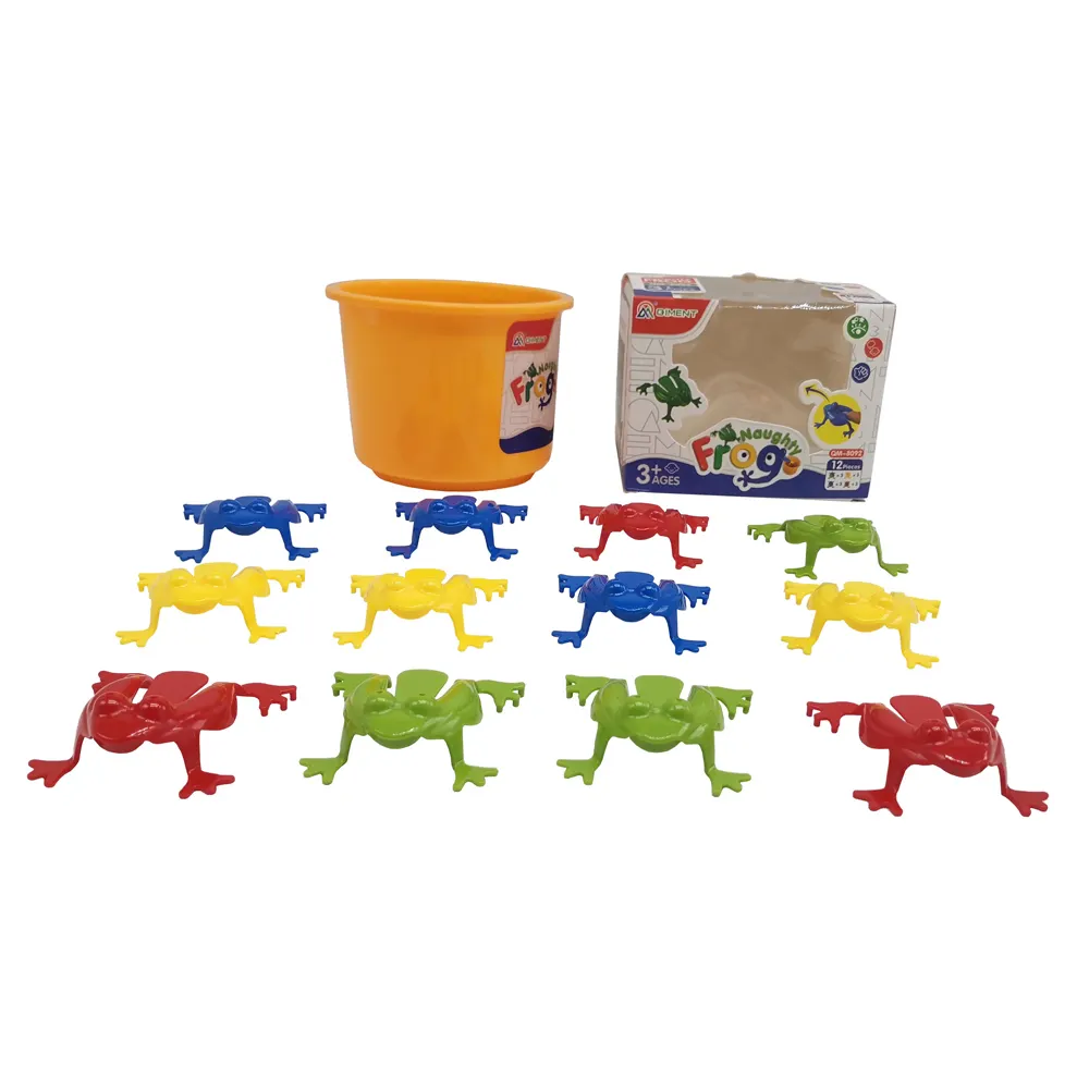 12 Stück buntes Mini-Plastikfrosch-Spielzeug springendes Sprung frosch spielzeug