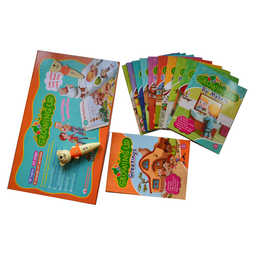 Conjunto de aprendizaje de inglés para niños incluyendo 20 libros y 1 pluma de lectura