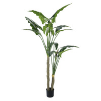 Plante artificielle de caladium vert style nordique, écologique, haute simulation, décoration intérieure, plante en pot pour fenêtre, 130-230 cm