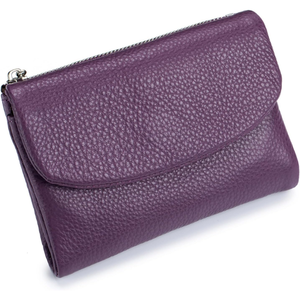Premium Genuine Leather Women's <b>Wallet</b> Zipper Closure Short Compact Minimalist Daily <b>Wallet</b> - Product Image 5