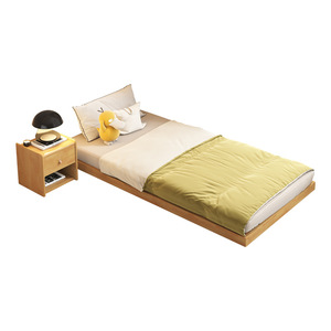 Solid Wood Platform <b>Bed</b> Pine Low <b>Floor</b> Standing Single <b>Bed</b> <b>Frame</b> For Children Bedroom Space Saving - Product Image 4
