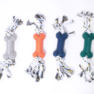 Juguete de cuerda de algodón para cachorros, dientes para moler, hueso de púas resistente a mordeduras, entrenamiento de juguete para mascotas de alta mordida - Product Image 2