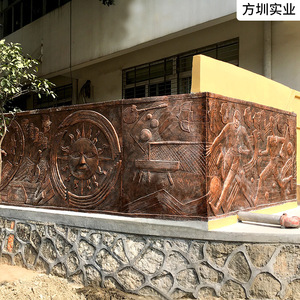 Relief mural en pierre naturelle, design chinois, finition polie, application extérieure, installation sur site - Product Image 5