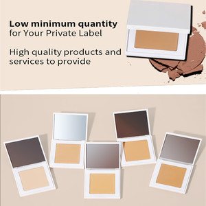 Impostazione di imballaggio bianco di alta qualità <span class=keywords><strong>in</strong></span> <span class=keywords><strong>polvere</strong></span> Logo personalizzato opaca trucco compatto fondotinta pressato - Product Image 4