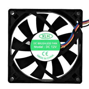 8015 12V 4 hilos PWM Velocidad Ajustable flujo de aire ventilador de refrigeración 80mm mini 18V 24V olla arrocera dc sin escobillas pequeño ventilador de refrigeración axial