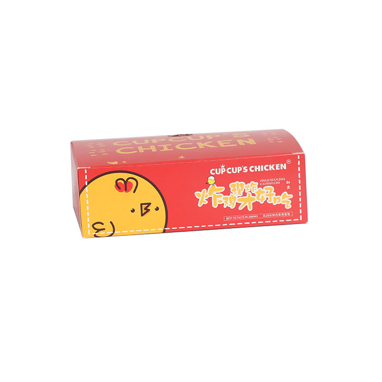 Wholesale restaurant use fried chicken fast food carton takeaway box portable disposable paper box