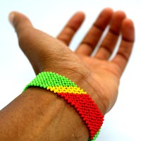 Bracelet drapeau de la République du Congo de Liberty Gifts, bracelet drapeau perlé personnalisé en usine
