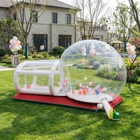 YIBEI Château Gonflable Commercial Blanc en PVC 3*5m, Tente Bulle Gonflable, Maison à Bulles, Ballon Écologique, Capacité 400kg pour Mariage