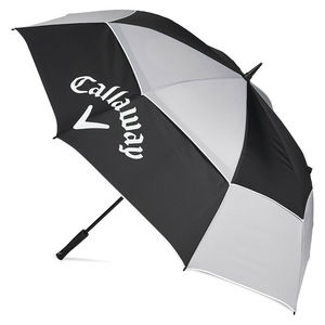 Compra a granel de apertura automática a prueba de viento <span class=keywords><strong>paraguas</strong></span> de golf ventilado de doble capa de viaje en <span class=keywords><strong>blanco</strong></span> y negro con agujeros en el interior - Product Image 1