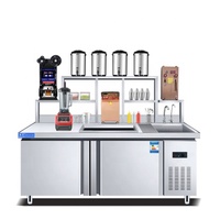 Mesin Minuman Teh Susu HENGZHI yang Dapat Disesuaikan, Stasiun Minuman, Bar Jus, Konter Bubble Tea untuk Toko Minuman