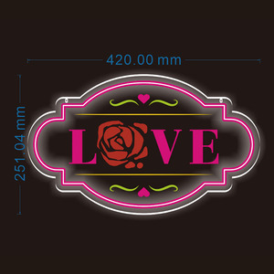 Tamaño personalizado Led luces decorativas azul colorido neón motivo amor forma luz Cactus neón amor en forma de modelado luces de neón - Product Image 5
