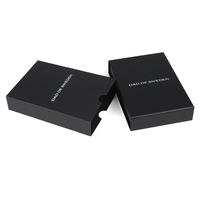 Boîtes d'emballage rigides magnétiques noires personnalisées de luxe avec laminage mat et carton pour collier et montre