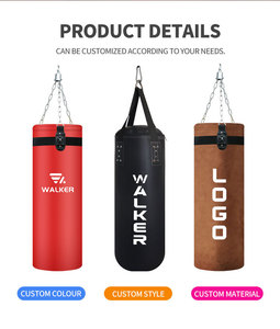 Équipement de boxe professionnel sacs de frappe sacs de sable coup de pied boxe MMA entraînement sport cuir boxe cible sac - Product Image 2