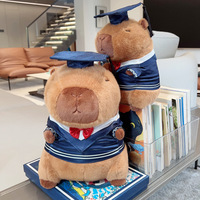 Saison de la Graduation : Ours en Peluche Court Dr. Capybara, Rembourré en Coton PP, Cadeau Unisexe pour Étudiants, 31cm-50cm, à partir de 14 ans