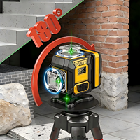 Niveau laser vert industriel 4D 16 lignes 360° auto-nivelant avec trépied, batterie 18650, garantie 1 an pour la rénovation DIY