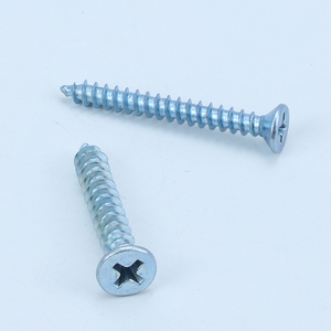 100pcs/bag Carbon Steel Blue-white Zinc Plated Cross Flat Head Self-tapping <b>Screw</b> M3 M4 <b>M5</b> M6 Wood <b>Screw</b> - Product Image 4