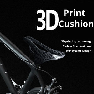 ENLEE <span class=keywords><strong>Ultra</strong></span>-léger pour vélo de route VTT Design creux <span class=keywords><strong>Selle</strong></span> de vélo en fibre de carbone imprimée en 3D confortable et respirante - Product Image 3