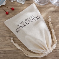Pochette à cordon en coton et lin beige avec logo personnalisé, étui pour lunettes de soleil, poussière de lin doux, emballage cadeau, logo personnalisé