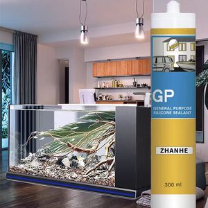 ZHANHE Mastic silicone liquide transparent imperméable monocomposant pour la construction (toitures, salles de bain, cuisines, fenêtres/portes) - Product Image 1