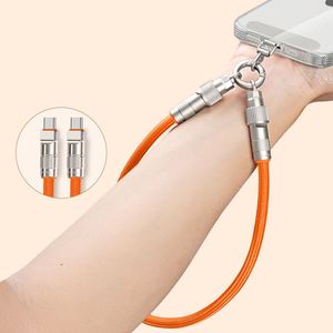 สายคล้องคอพร้อมสายชาร์จเร็ว 2-in-1 PD 66W สำหรับโทรศัพท์มือถือ พร้อมคลิปหนีบ iPhone 15 สายคล้องคอแบบไขว้ - Product Image 1
