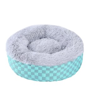 Lit pour <span class=keywords><strong>chat</strong></span> en peluche chaud d'hiver, nid pour animaux de compagnie fermé toutes saisons avec coussin moelleux et tapis épaissi coupe-vent - Product Image 5