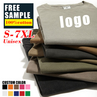 Großhandel T-Shirts Benutzer definierter Druck 230g/m² 250g/m² Blank Hochwertige Frauen Männer 100% Baumwolle T-Shirt Schweres T-Shirt