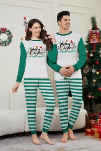 Tenues <span class=keywords><strong>de</strong></span> famille personnalisées à bas prix en gros, t-shirts à manches longues, pyjamas <span class=keywords><strong>de</strong></span> Noël par sublimation - Product Image 2
